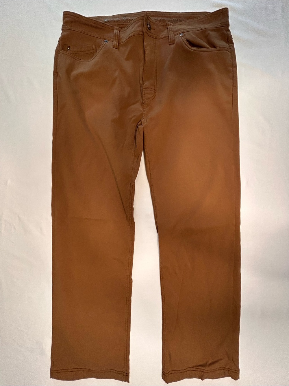 prAna Pants Mens 38 Slim Fit Warm Brown Stretch Travel Outdoor